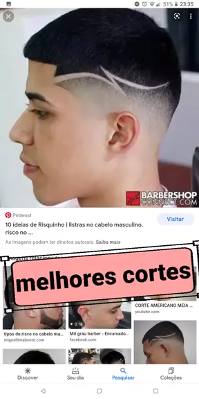 listras de cabelo masculino pequena