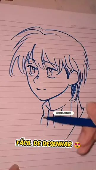 Desenho de anime lápis fácil, como desenhar menino de anime usando uma  máscara
