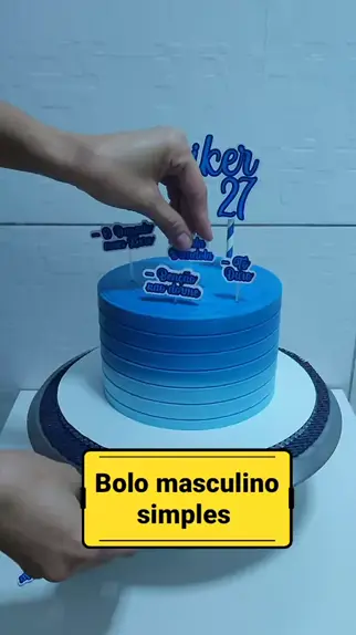 Bolo com chantilly masculino