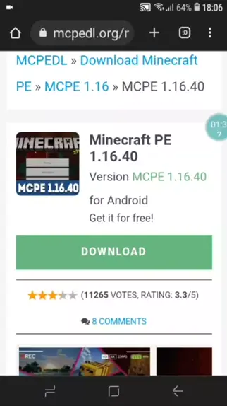 Download Minecraft PE 1.16.20 for Android