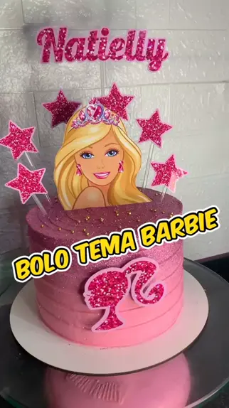 bolo da barbie quadrado de aniversário