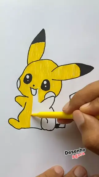 COMO DESENHAR UM PIKACHU KAWAII FÁCIL⚡❤️ 