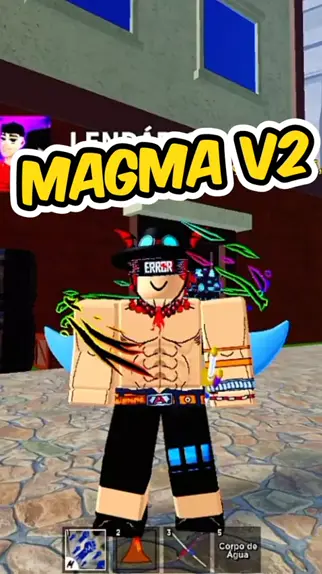 Magma V2 One Shot Combo in Blox Fruits! #bloxfruits #roblox