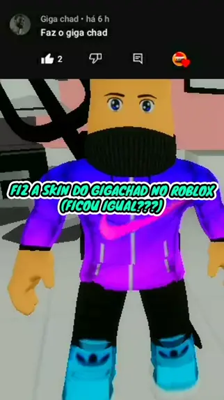 como fazer a skin do giga chad no roblox