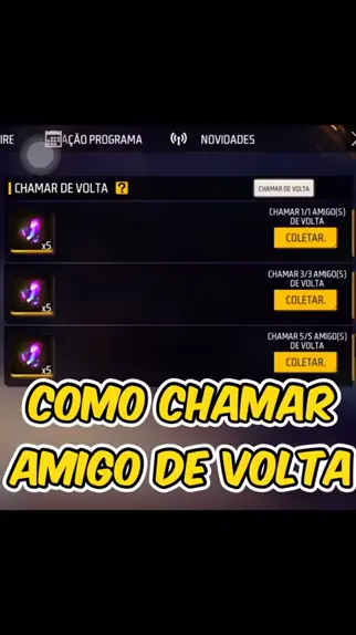 Free Fire: Como chamar amigos de volta no evento Chama a Tropa