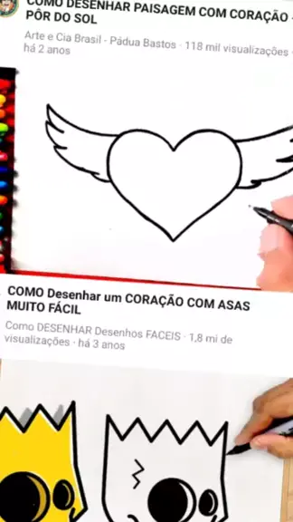 COMO Desenhar um CORAÇÃO COM ASAS MUITO FÁCIL 