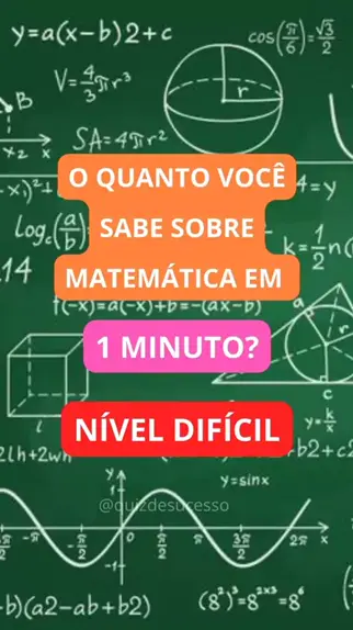 Quiz de Matemática Super Difícil, quero ver você acertar #quiz #matema