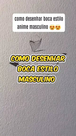 como desenhar boca de anime masculino