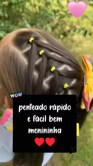 Penteado fofo e fácil 😍❤️ #penteado #penteadoinfantil