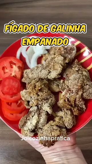 Fígado de galinha empanado