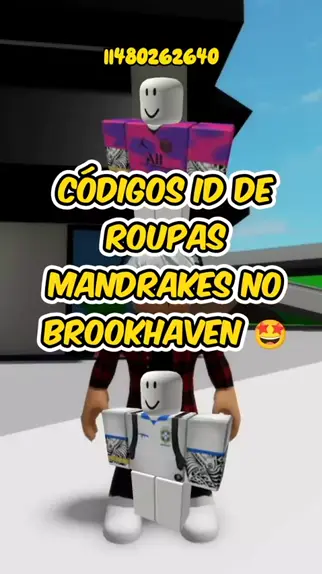 GRÁTIS - Códigos de Roupas Mandrake - Roblox 