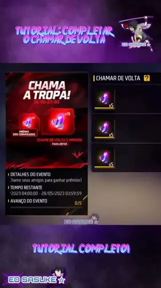 Chamar de volta Free Fire: Tudo sobre o evento Chama a Tropa em