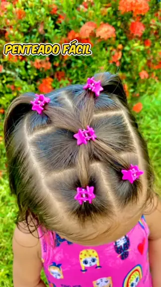 Penteado fofo e fácil 😍❤️ #penteado #penteadoinfantil