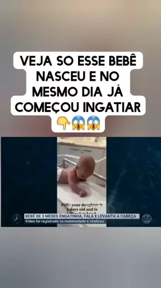 Bebê de 3 dias levanta a cabeça no EUA e vídeo viraliza na web