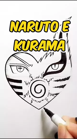 Naruto e Kurama 🦊 . Créditos: - Desenhar passo a passo