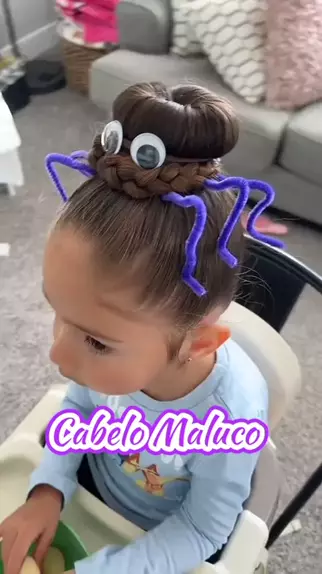 Dia de penteado malucoooooo #penteado #penteadomaluco #boneca #cabelo