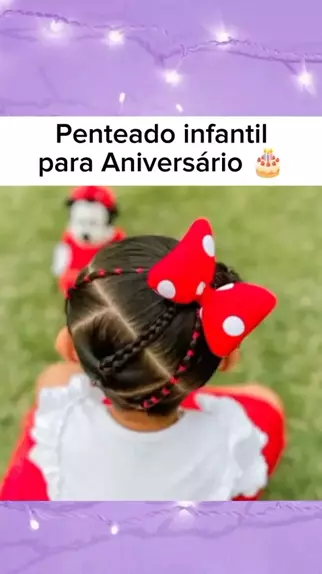 Penteado Infantil Coração com Ligas 💖