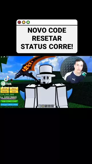 codigo de resetar status no blox fruit update 20