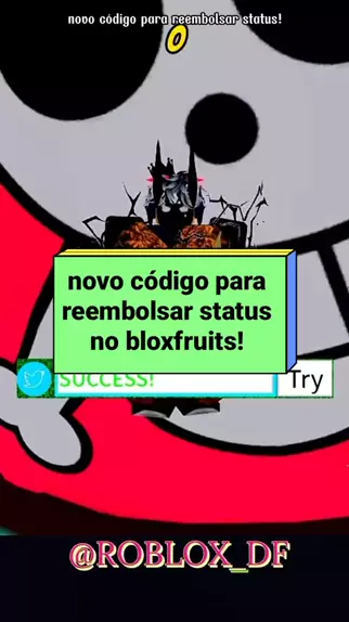 código para resetar os status no blox fruits