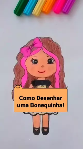 como desenhar uma boneca kawaii passo a passo