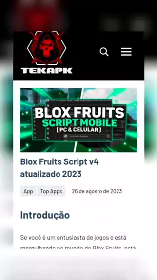 Script Blox Fruits Agosto 2023 Mobil