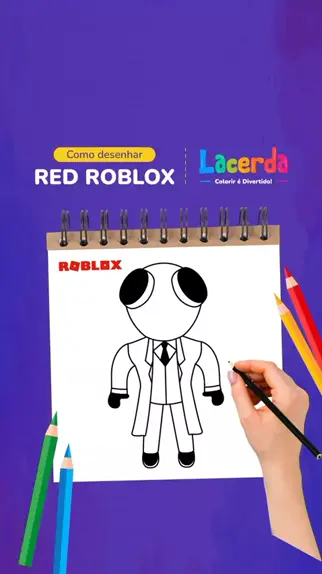 Como DESENHAR o RED do RAINBOW FRIENDS ROBLOX Fácil / How to DRAW RED from RAINBOW  FRIENDS ROBLOX 
