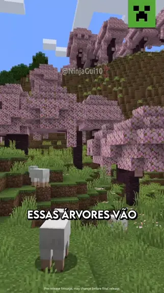 Tutorial de Árvore de Cerejeira #atualização #viral #aydrah #minecraft