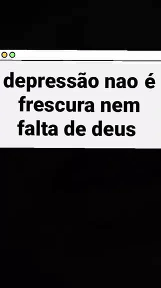 Depressão não é frescura!