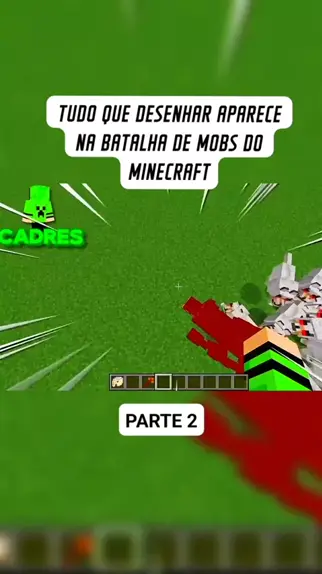 TUDO QUE DESENHAR APARECE NA BATALHA DE MOBS DO MINECRAFT 