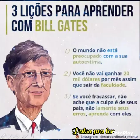 3 lições de Bill gates