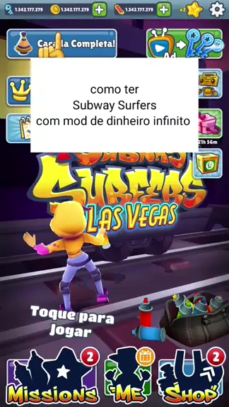 Subway Surfers mod com infinitas moedas, download na descrição