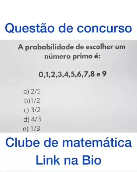 Probabilidade! #Matemática #enem #concursos #educação #professor