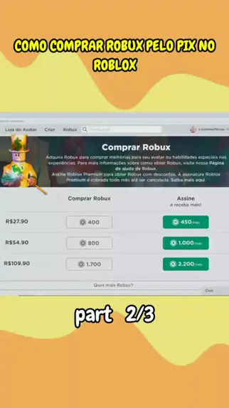 comprar robux pix