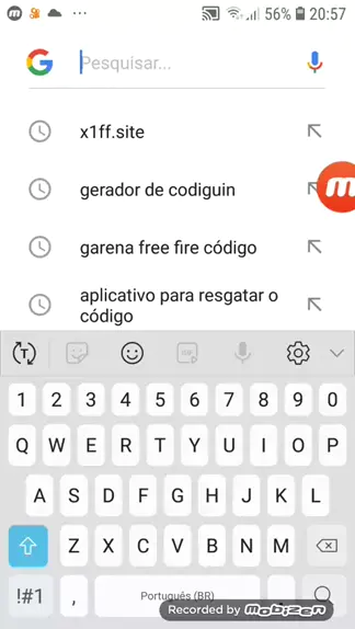 aplicativo para resgatar o código do free fire