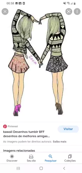 desenhos de melhores amigas tumblr BFF kawaii