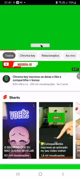 Chroma key botão inscreva-se green screen