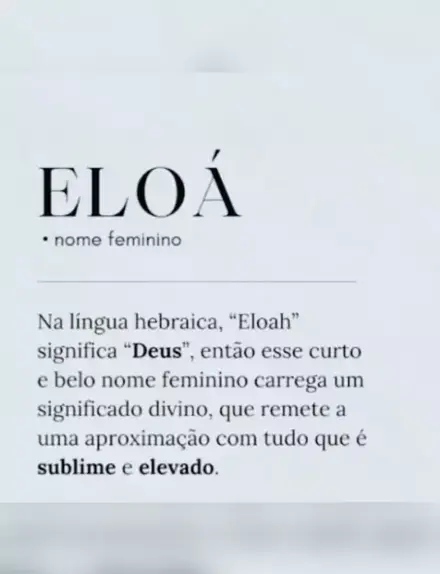 ELOÁ / ELOAH - SIGNIFICADO E ORIGEM DO NOME [SHORTS] 