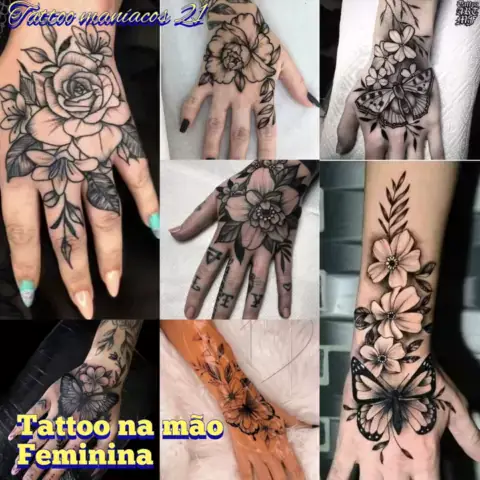 Tattoo mão feminina em 2023  Tatuagem, Tatuagem na mão, Tatuagem vintage
