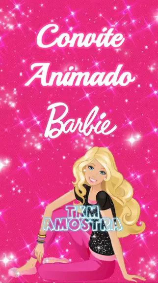 Convite Animado Barbie Grátis 