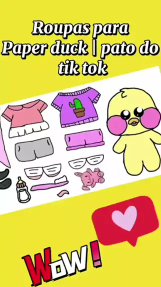 paper duck para imprimir conjunto｜Pesquisa do TikTok