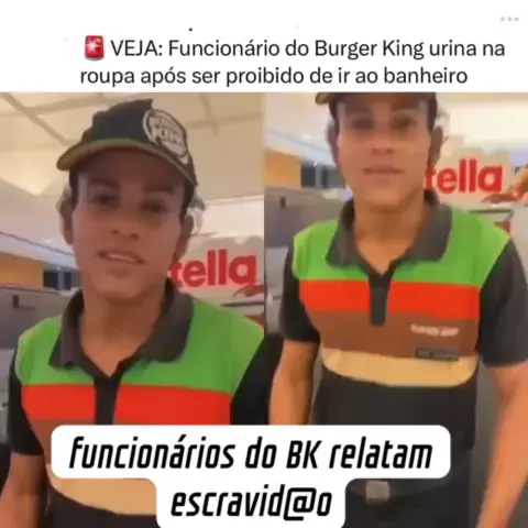 Funcionário do Burguer King urina na roupa após ser proibido de ir