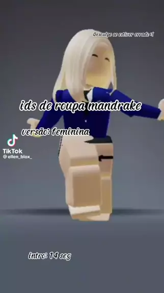 id de roupas no roblox mandrake versão feminina｜Pesquisa do TikTok