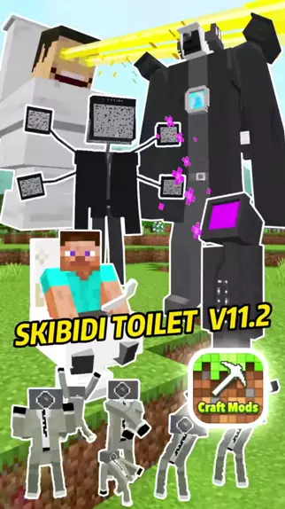 Skibidi toilet VS Cameraman Addon in Minecraft PE 