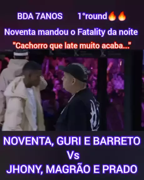 FATALITY DA NOITE) GURI, BARRETO E NOVENTA X PRADO, MAGRÃO E JHONY