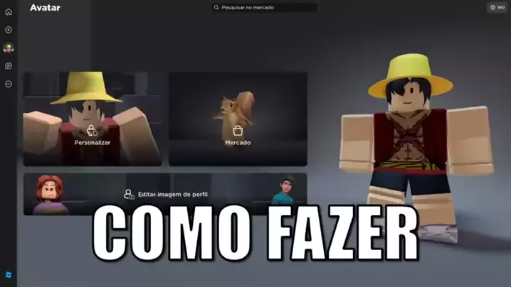 como fazer a skin do Luffy no Roblox de graça 