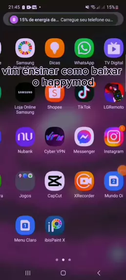 ensinando de como se instalar HappyMod 