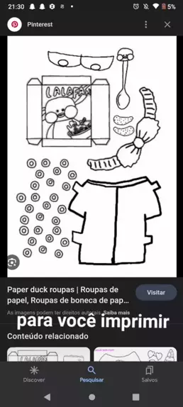 Roupa imprimir paper duck