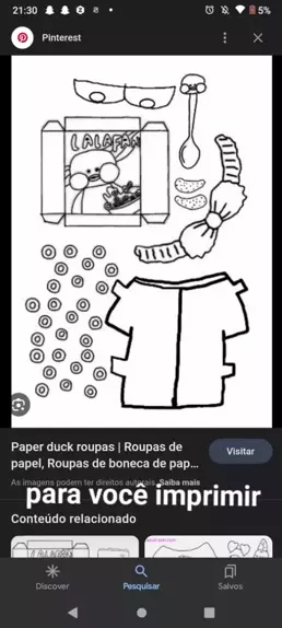 Paper duck imprimir branco