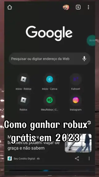 como ter robux de graça no google