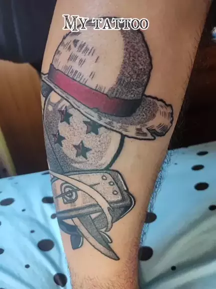 Tattoo chapéu de palha One piece